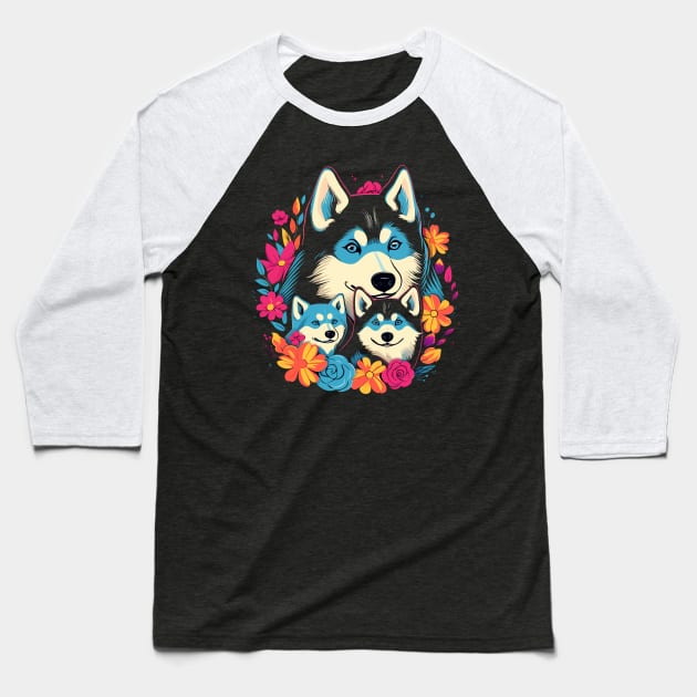 Alaskan Husky Mothers Day Baseball T-Shirt by JH Mart